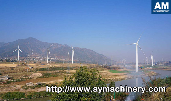 Valley wind power plant